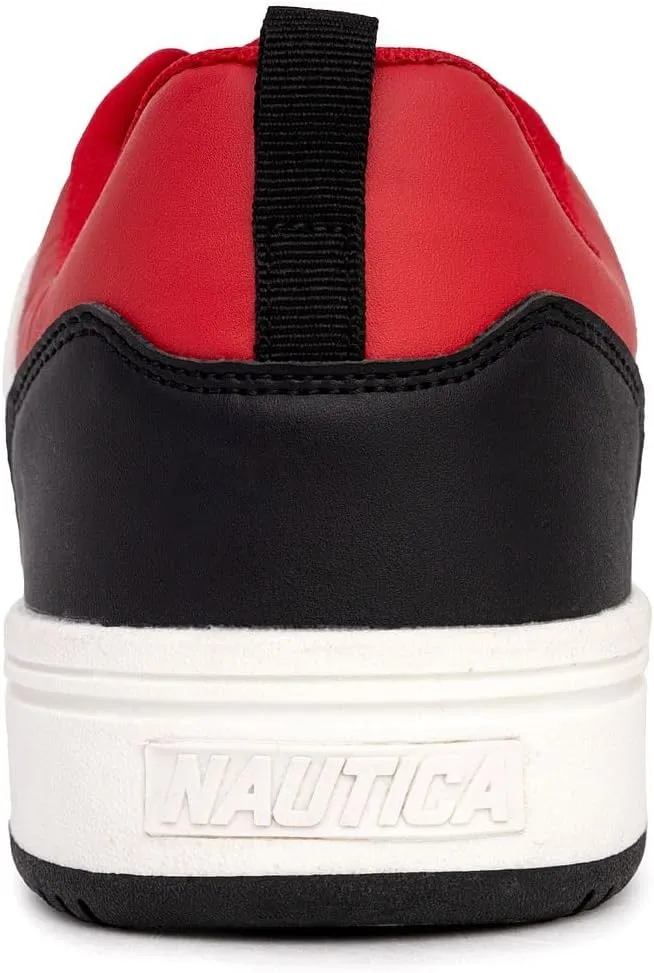 Nautica Men's Classic Low-Top Sneakers  Retro Lace-Up Casual Shoes for Tennis and Basketball-Inspired Style