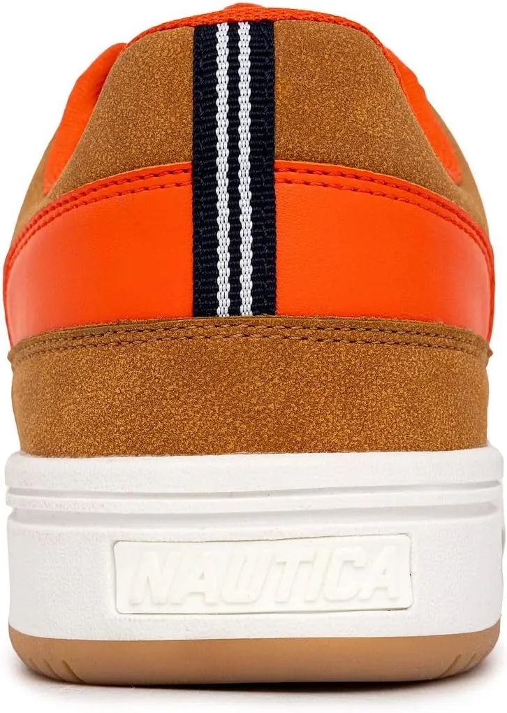 Nautica Men's Classic Low-Top Sneakers  Retro Lace-Up Casual Shoes for Tennis and Basketball-Inspired Style