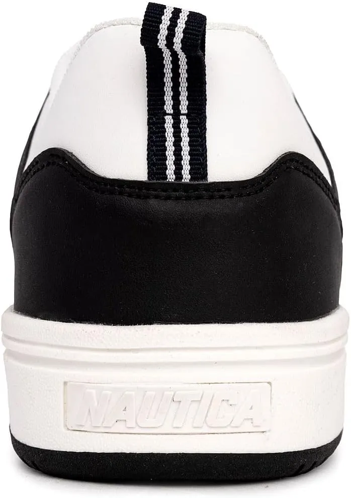 Nautica Men's Classic Low-Top Sneakers  Retro Lace-Up Casual Shoes for Tennis and Basketball-Inspired Style