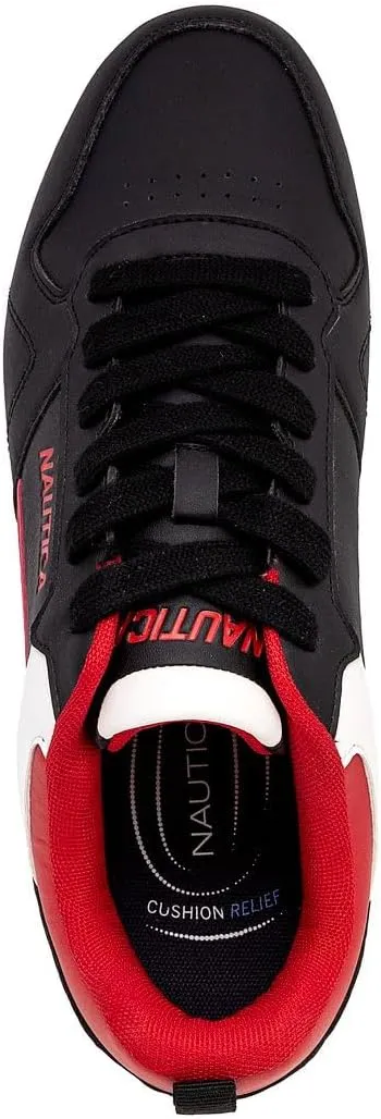 Nautica Men's Classic Low-Top Sneakers  Retro Lace-Up Casual Shoes for Tennis and Basketball-Inspired Style