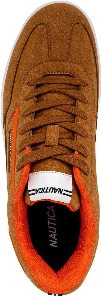 Nautica Men's Classic Low-Top Sneakers  Retro Lace-Up Casual Shoes for Tennis and Basketball-Inspired Style