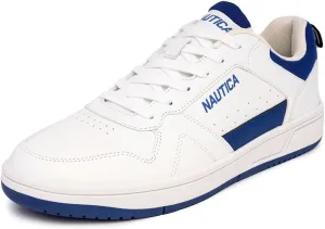 Nautica Men's Classic Low-Top Sneakers  Retro Lace-Up Casual Shoes for Tennis and Basketball-Inspired Style