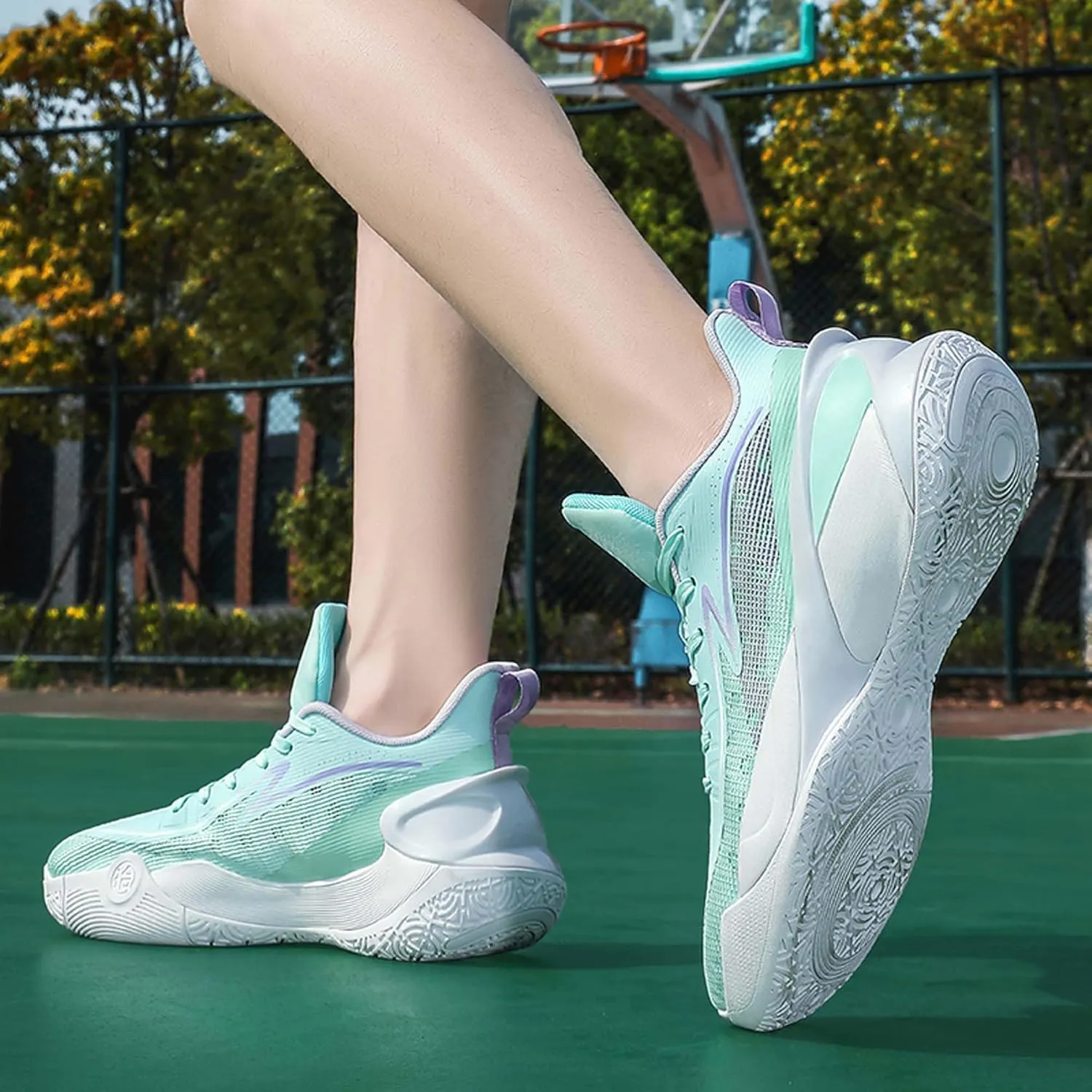 Neutral Fashion Sports Shoes Indoor and Outdoor Anti Slip Training Competition Professional Basketball Shoes Arch Support Team Training Shoes Anti Slip Running Shoes