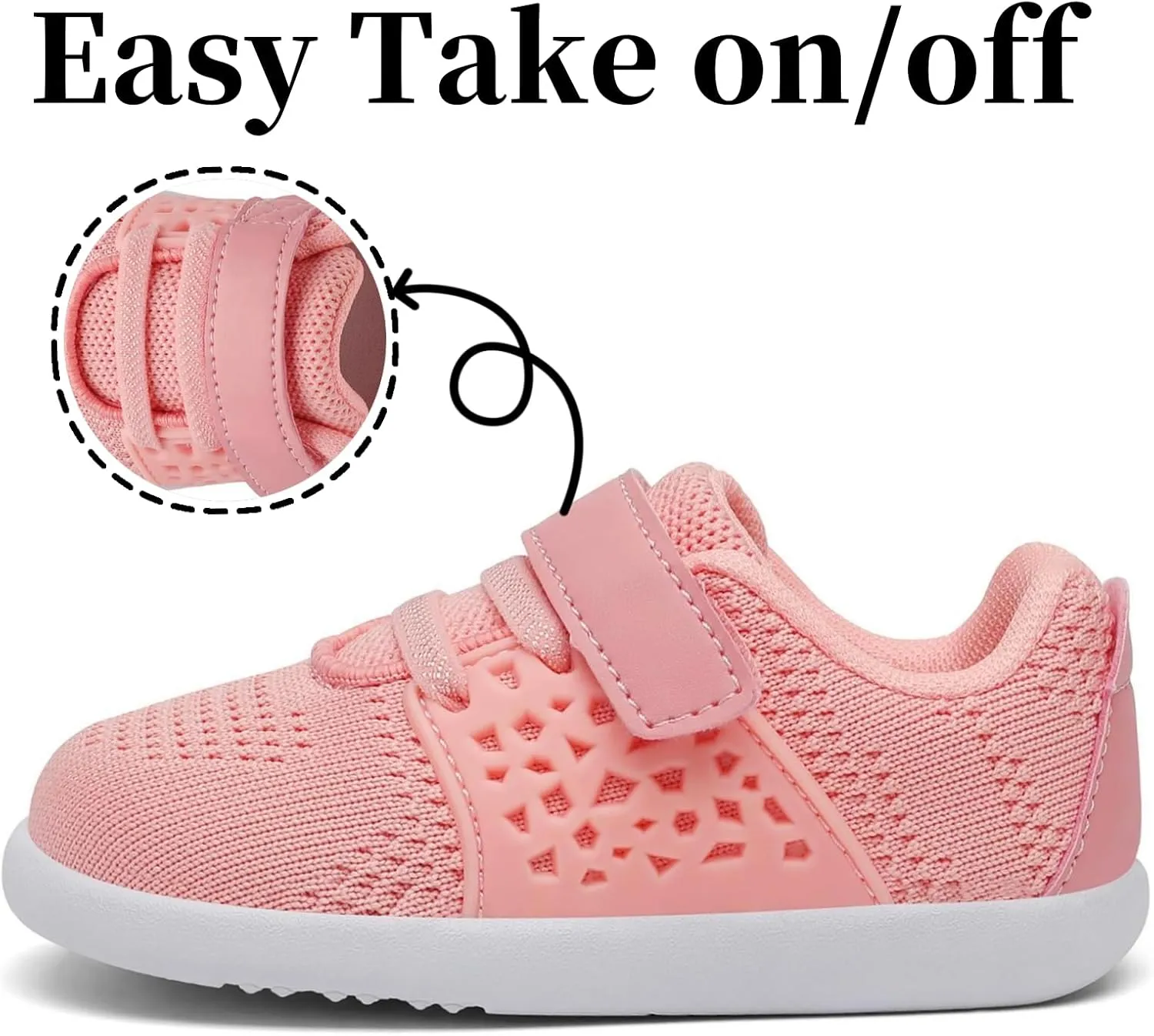 Nihaoya Baby Shoes Girls Boys First Walking Shoes Mesh Lightweight Toddler Cute Sneakers Flexible Sole 0-24 Month 2-3 Years Old