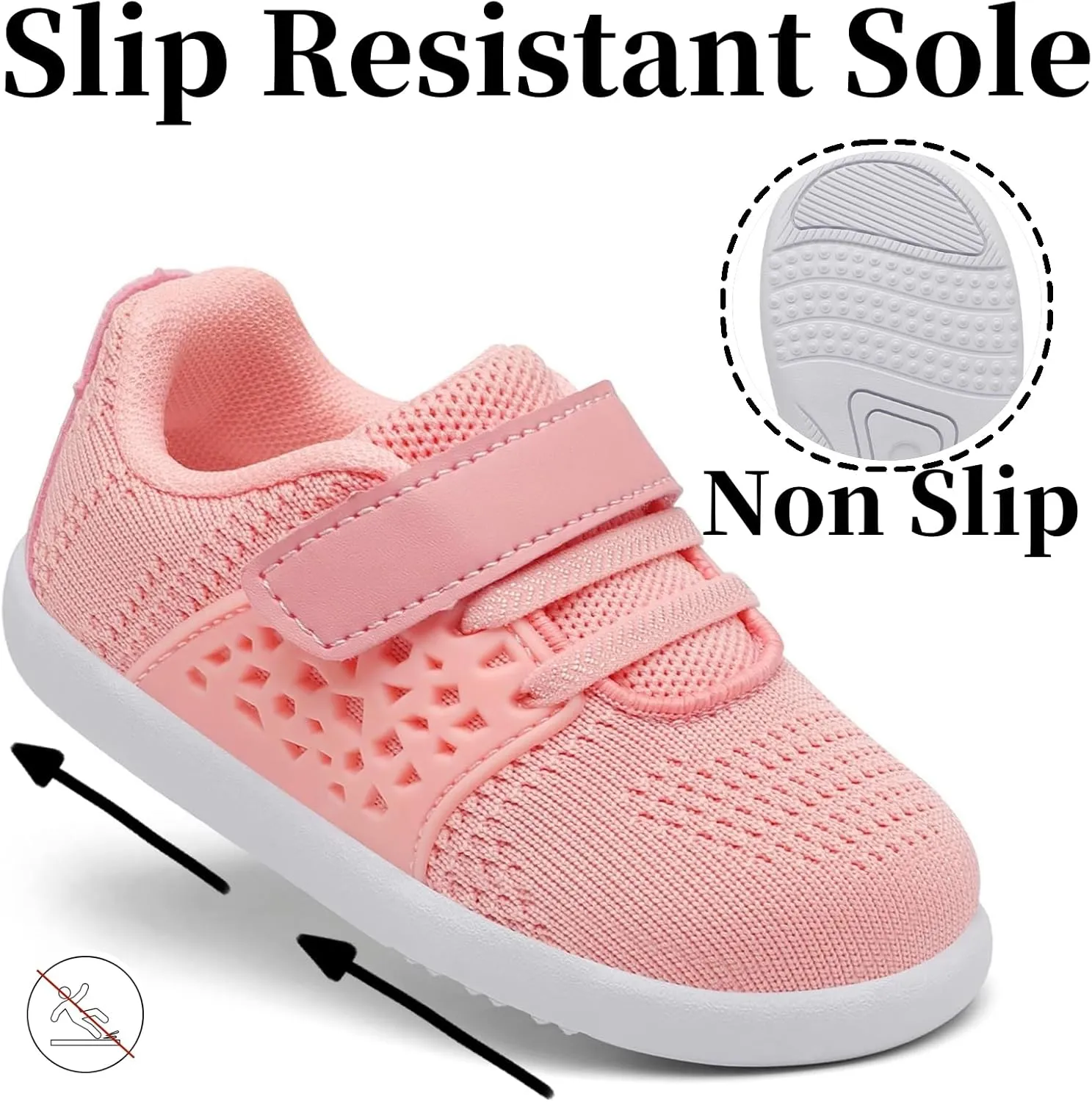 Nihaoya Baby Shoes Girls Boys First Walking Shoes Mesh Lightweight Toddler Cute Sneakers Flexible Sole 0-24 Month 2-3 Years Old