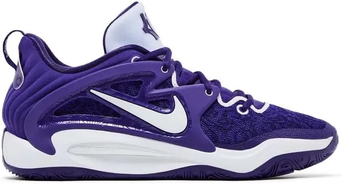 Nike Men's KD 15 TB Basketball Shoes 'White/Purple-White' (DX6648-500) - Size 5