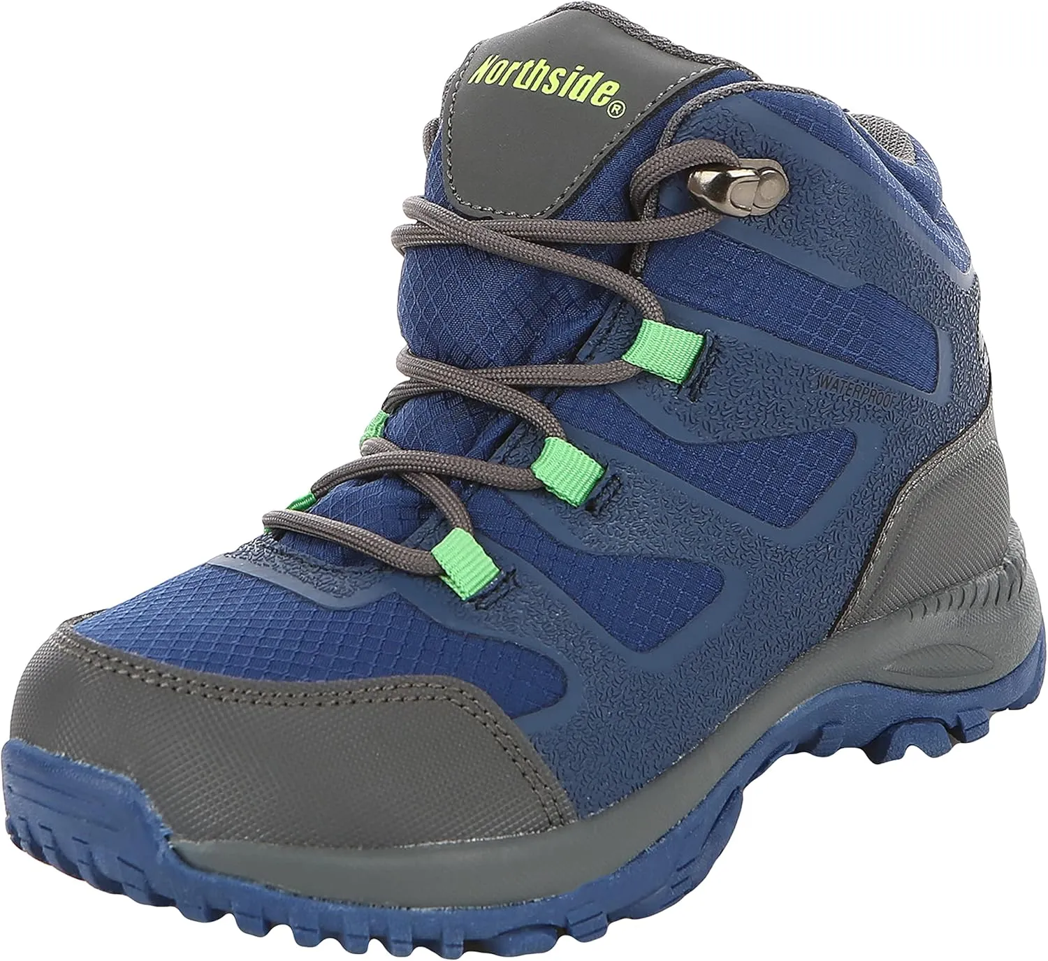 Northside Kids Hargrove Mid Hiking Boot - Waterproof Sealed Membrane Lightweight Compression Moulded EVA Midsole - Breathable & Washable Insole with Speed Lacing System
