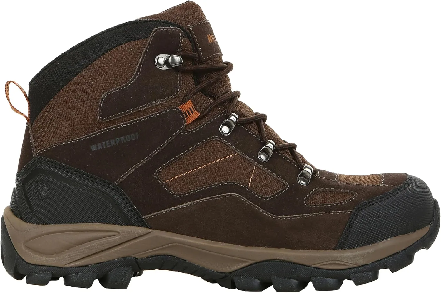 Northside Men's Ranger Mid Waterproof Hiking Boots - Suede and Nylon Upper, Embossed Mudguard, Molded Heel Stabilizer, Rubber Traction Outsole, Boots for Men