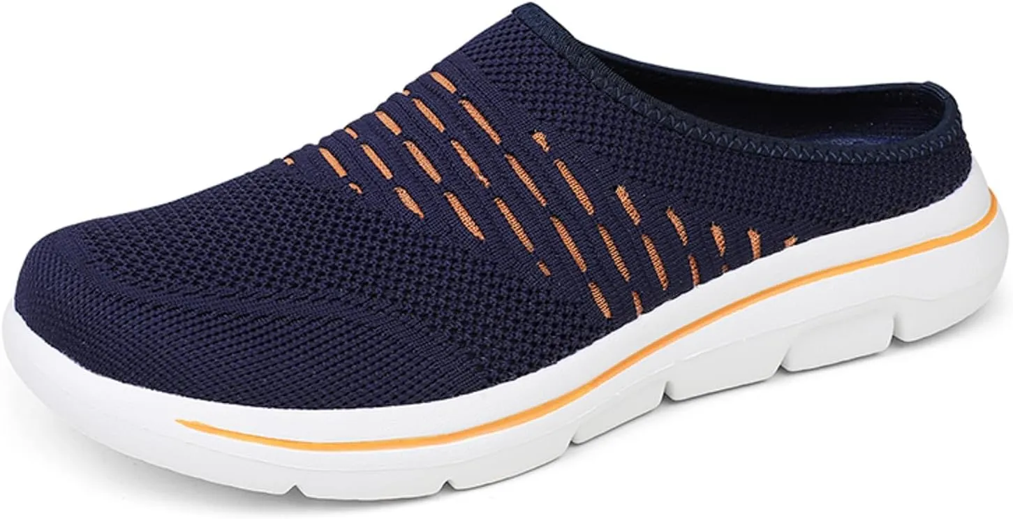 Orthopedic Sneakers for Women with Arch Support Slip on Walking Shoes Comfort Lightweight Breathable Mesh Sock Shoe Women Wide Width Comfortable Slip on Sneakers Half Flip Flops