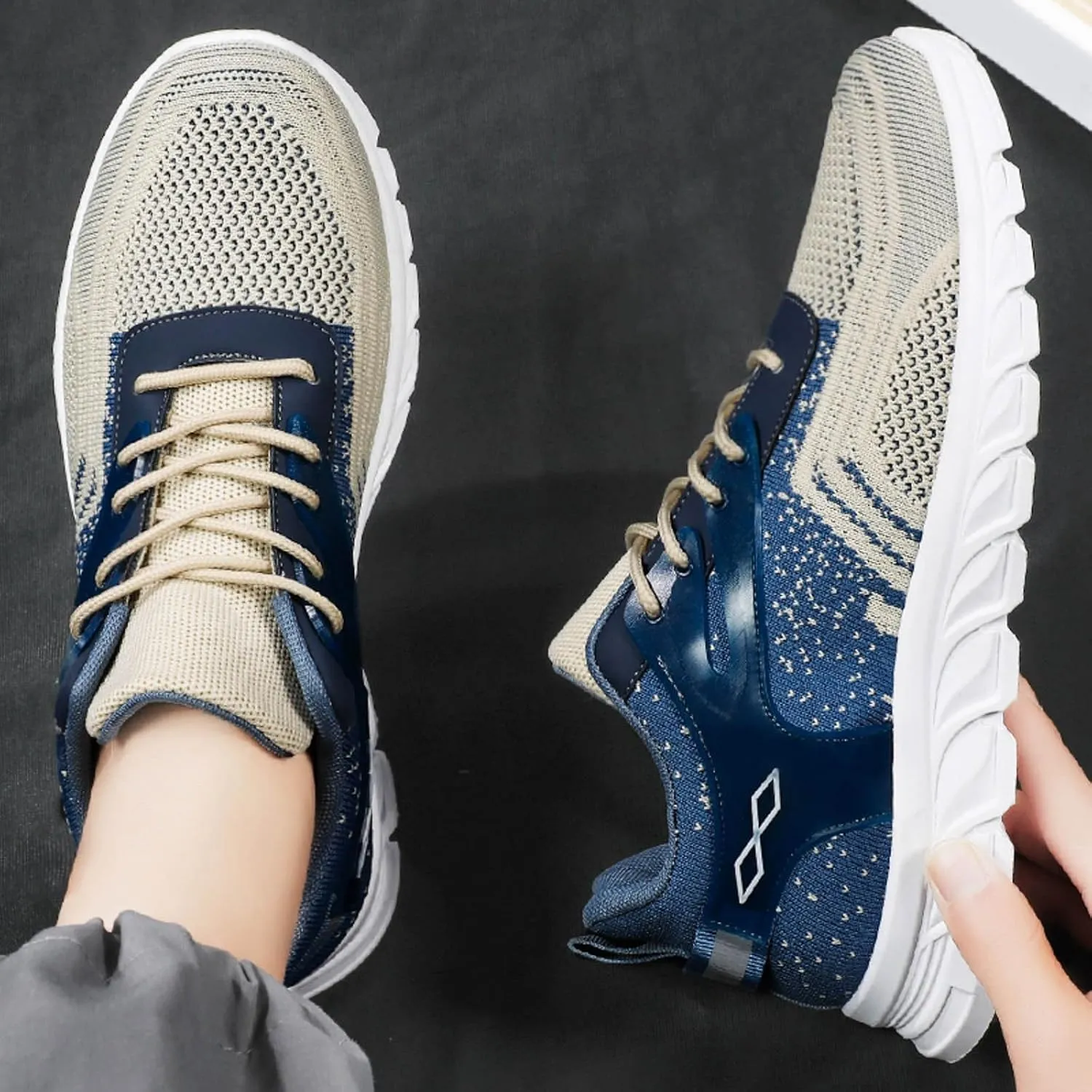 Outdoor Jogging Sneakers for Men Lightweight Sport Gym Jogging Walking Sneaker Men's Arch Support Insole Shoes