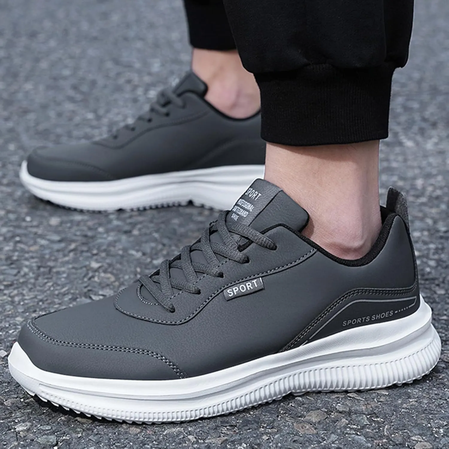 Outdoor Jogging Sneakers for Men Lightweight Sport Gym Jogging Walking Sneaker Men's Comfortable Diabetic Shoes