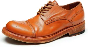 Oxfords Mens Formal Dress Shoes Genuine Leather Handcrafted Goodyear Shoes Brogues Derby Fashion Business Wedding Casual Prom Shoes for Men