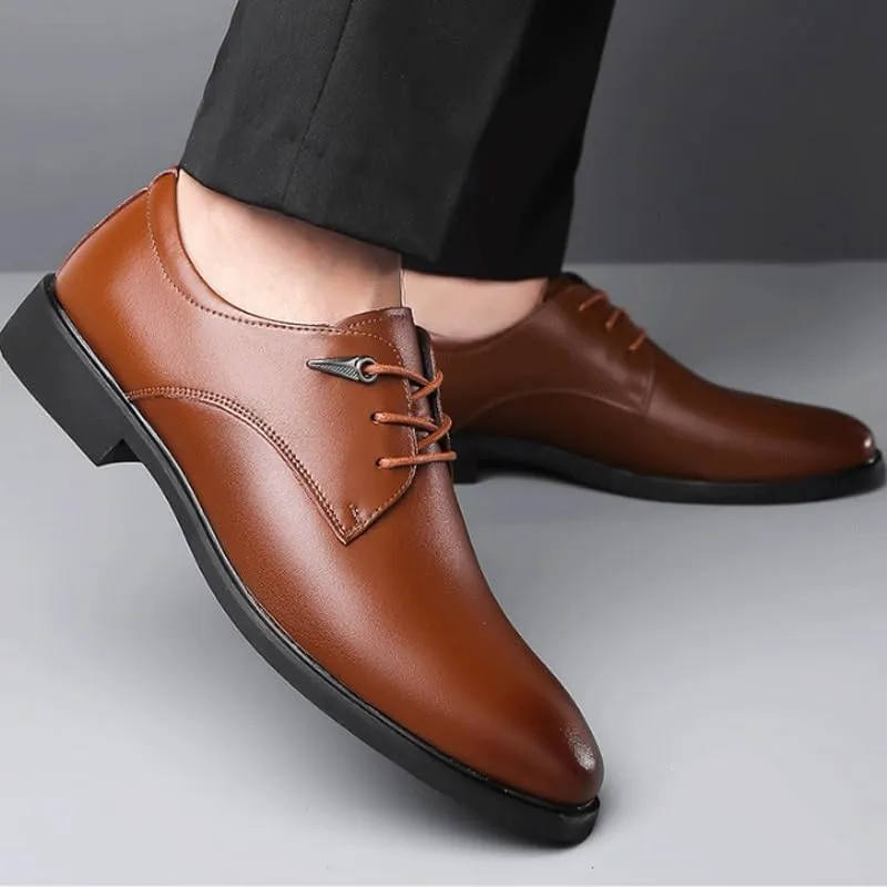 Premium Men's Derby Shoes - Versatile Dress Oxfords Business Casual to Formal Wedding Prom Tuxedo Shoes Memory Foam Insole