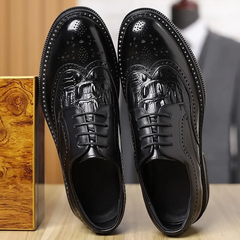 Refined Men's Derby Shoes in Full-Grain Leather with Round Toe and Cushioned Footbed for Comfort