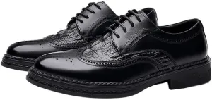 Refined Men's Leather Derby Shoes with Round Toe and Comfortable Cushioned Footbed
