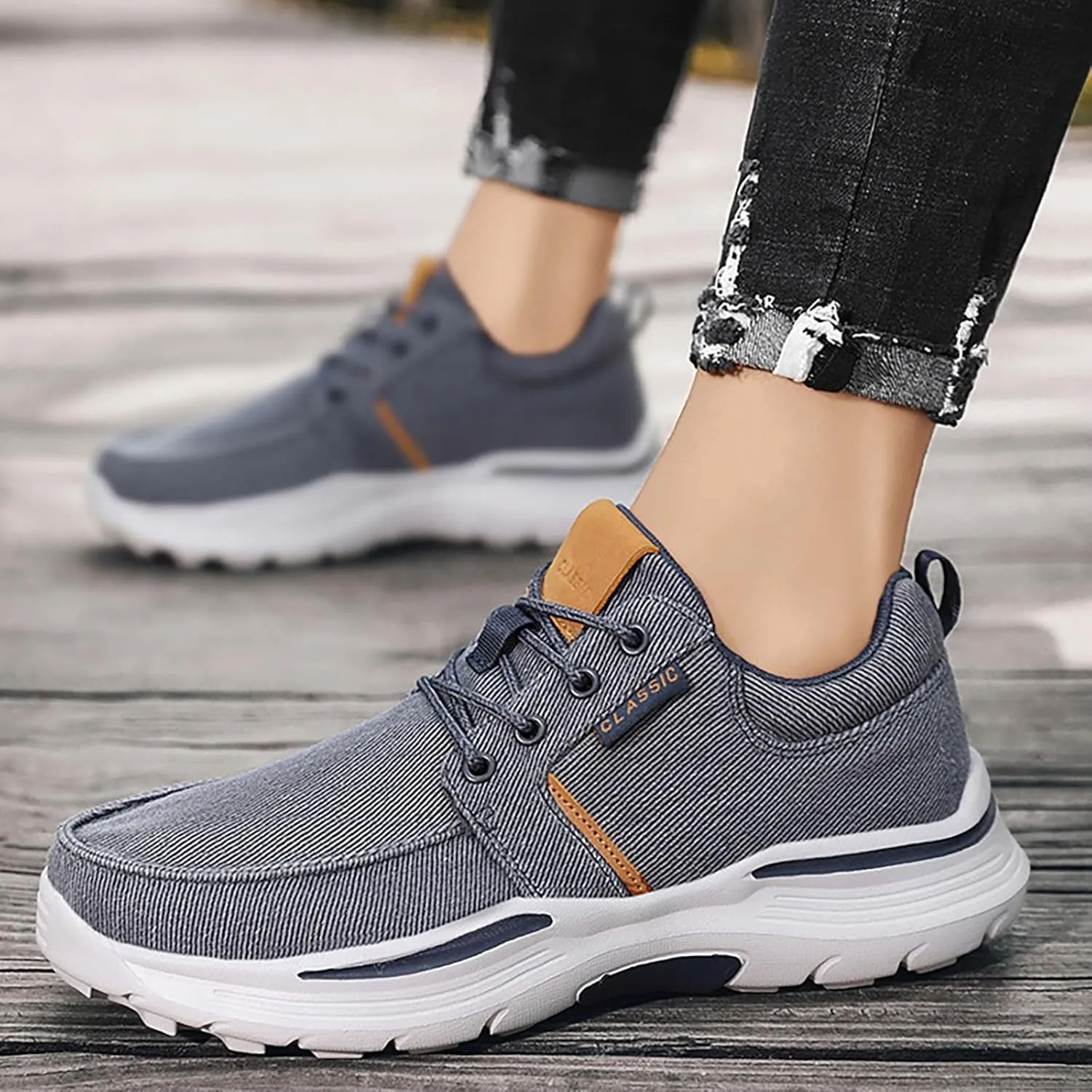 Running Shoes for Men Comfortable Men Shoes Casual Slip On Sneakers Men's Supportive Running Cushioned Athletic Basketball Shoe Loafers Dress Shoe