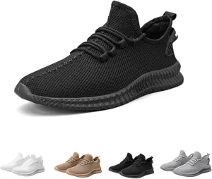 Running Shoes - Running Shoes for Men, Breathable & Non Slip Men's Sneakers, Knit Mesh Design Walking Shoes for Men, Lightweight Men's Trail Running Shoes & Workout Shoes