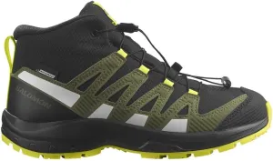 Salomon Kids Xa Pro V8 Mid CS WP Running Shoes for Kids  Synthetic and Textile Upper  Bungee Lace-Up