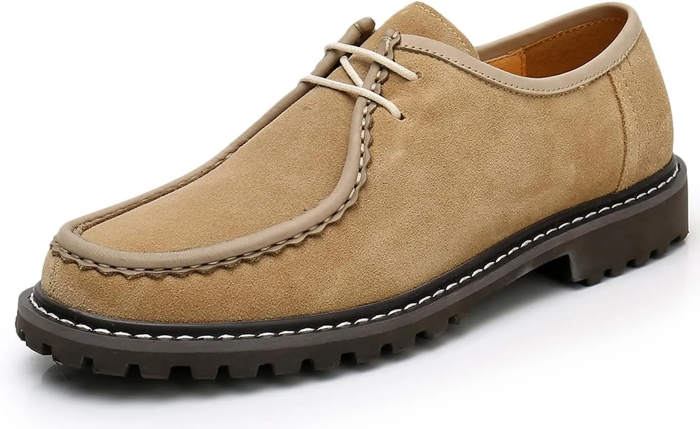 Santimon Men's Oxfords Black Formal Dress Leather Unique Derby Shoes Casual Lace Up Oxfords Shoes for Men