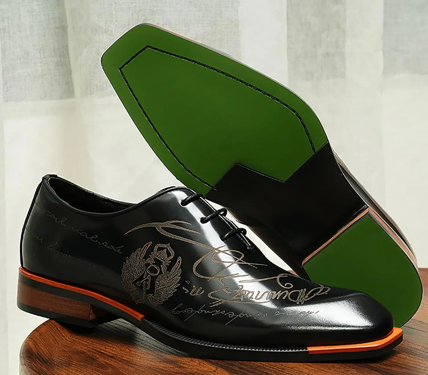 Santimon Men's Oxfords Formal Dress Patent Leather Derby Fashion Business Wedding Prom Tuxedo Casual Carve Oxford Walking Shoes for Men
