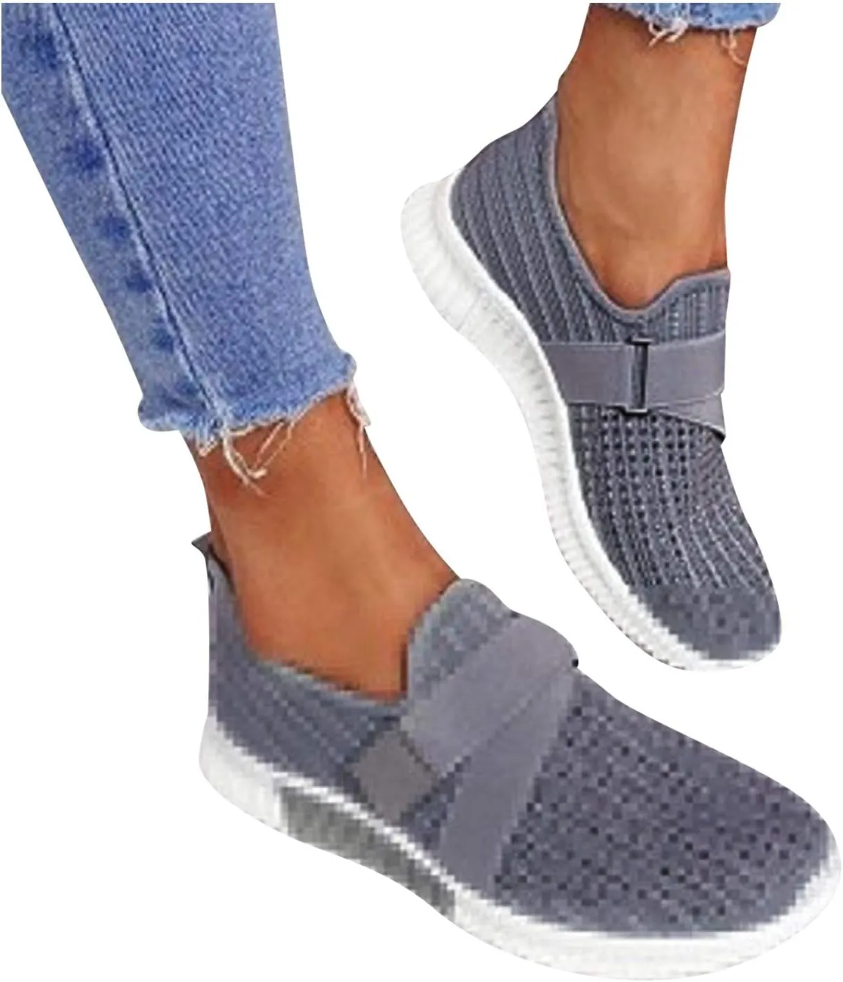 SBGMoSJ 8.5 Wide Womens Running Sneakers Walking Shoes Women Wide Width Size 9 W 8.5 Wide Womens Sneakers Running Casual Wedge Sneakers for Women Comfortable Dressy Zapatos Confortables para Mujer