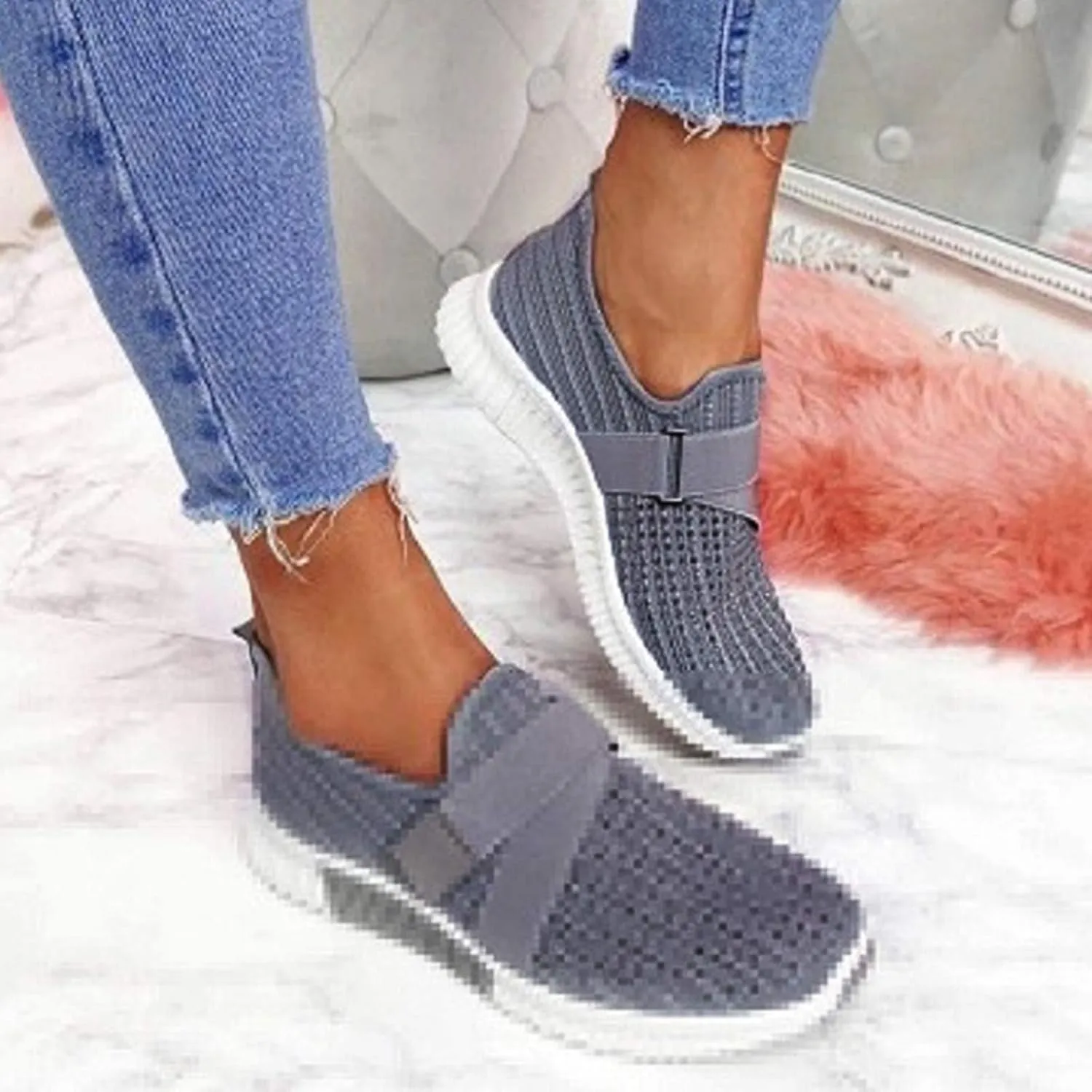SBGMoSJ 8.5 Wide Womens Running Sneakers Walking Shoes Women Wide Width Size 9 W 8.5 Wide Womens Sneakers Running Casual Wedge Sneakers for Women Comfortable Dressy Zapatos Confortables para Mujer
