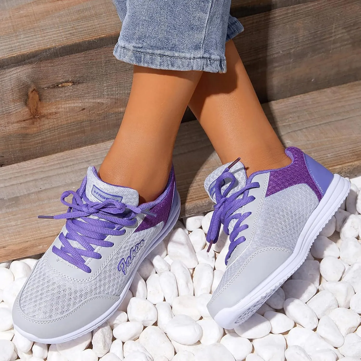 SBGMoSJ Chunky Sneakers for Women Trendy Zapato Antiderrapante para Mujer Casual Shoes for Women 2023 Trendy White Sneakers Slip Ons for Women Platform Zapatos para Embarazadas Comodos