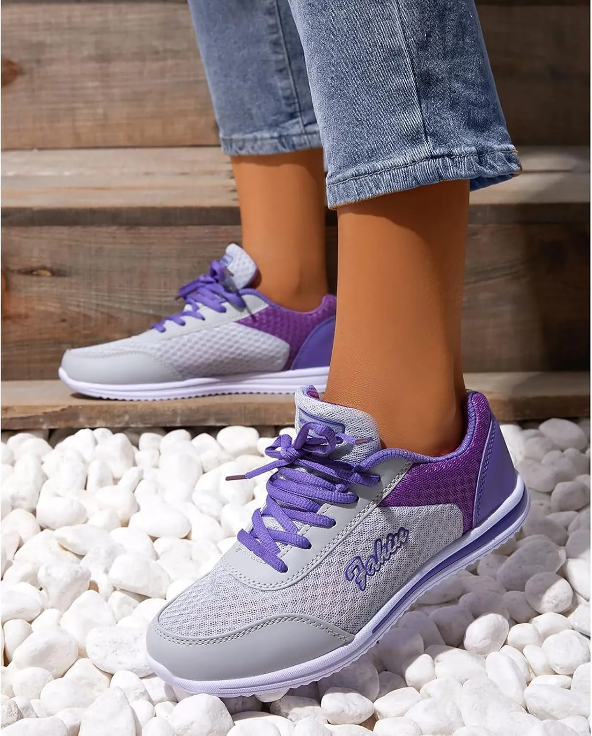 SBGMoSJ Chunky Sneakers for Women Trendy Zapato Antiderrapante para Mujer Casual Shoes for Women 2023 Trendy White Sneakers Slip Ons for Women Platform Zapatos para Embarazadas Comodos