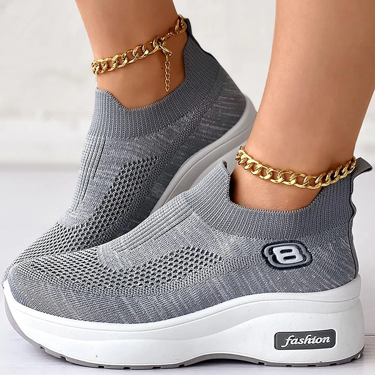 SBGMoSJ Sneakers for Women Size 8 Wide Width Womens Running Shoes Size 11.5 Wide Womens Slip On Tennis Shoes Size 7 Business Casual Sneakers Women Comfy Flats Shoes Women Dressy Cute
