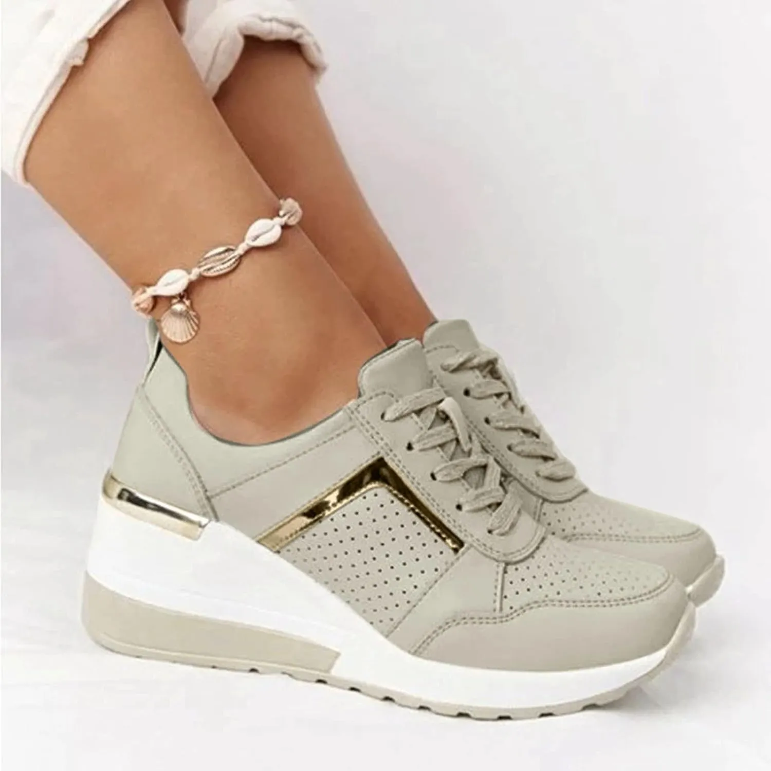 SBGMoSJ Walking Sneakers for Women 2023 with High Arch Slip On Sneakers for Women Size 10.5 Womens Athletic Shoes Size 11 Wide Platform Sneakers for Women Wide Zapatos Negros para Mujer Altos