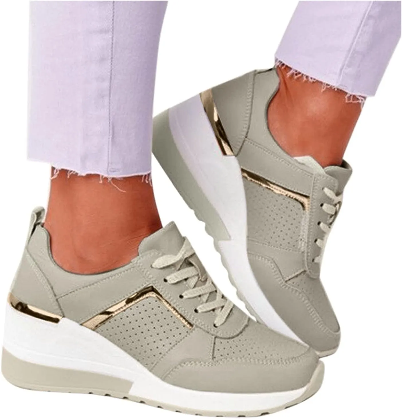 SBGMoSJ Walking Sneakers for Women 2023 with High Arch Slip On Sneakers for Women Size 10.5 Womens Athletic Shoes Size 11 Wide Platform Sneakers for Women Wide Zapatos Negros para Mujer Altos