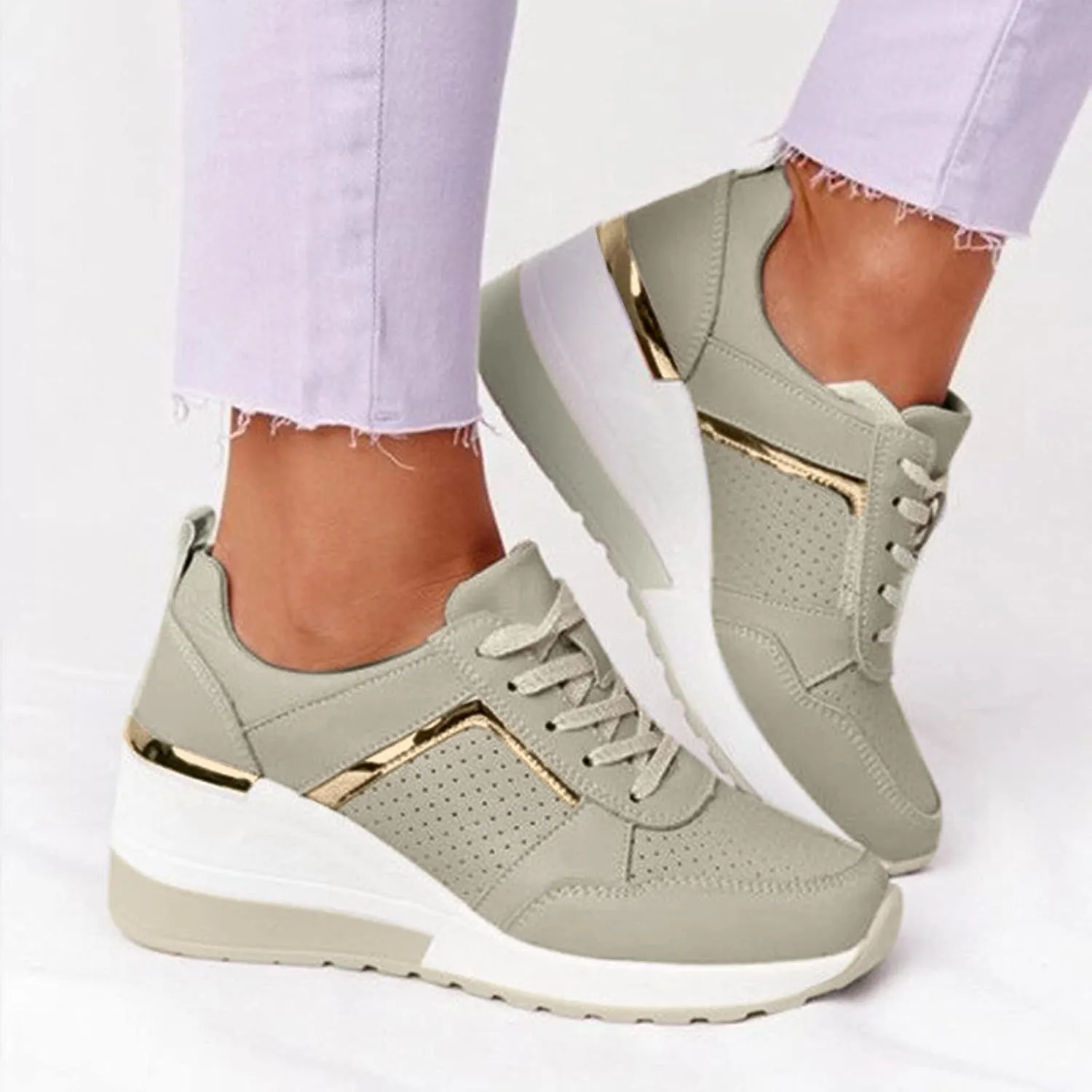 SBGMoSJ Walking Sneakers for Women 2023 with High Arch Slip On Sneakers for Women Size 10.5 Womens Athletic Shoes Size 11 Wide Platform Sneakers for Women Wide Zapatos Negros para Mujer Altos