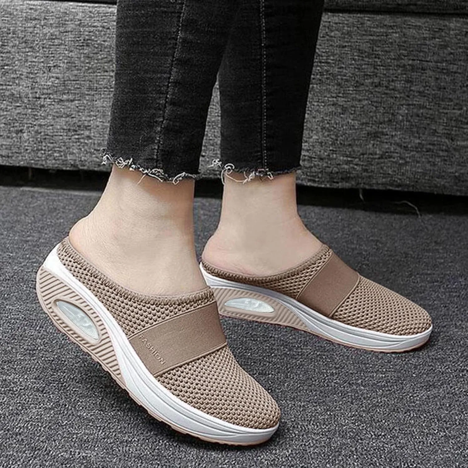 SBGMoSJ Walking Sneakers for Women Wide Width Women Slip On Sneakers Memory Foam Black Shoes Women Casual Slip On Casual Sneakers for Women 2023 Black Slip On Tennis Shoes Ladies