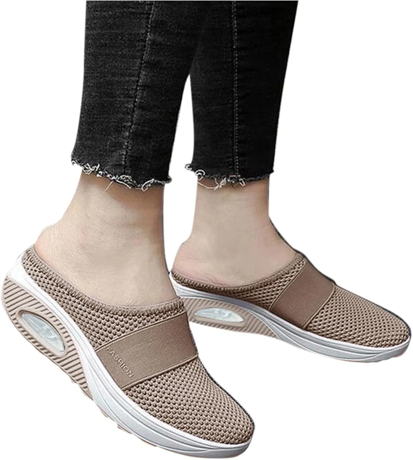 SBGMoSJ Walking Sneakers for Women Wide Width Women Slip On Sneakers Memory Foam Black Shoes Women Casual Slip On Casual Sneakers for Women 2023 Black Slip On Tennis Shoes Ladies