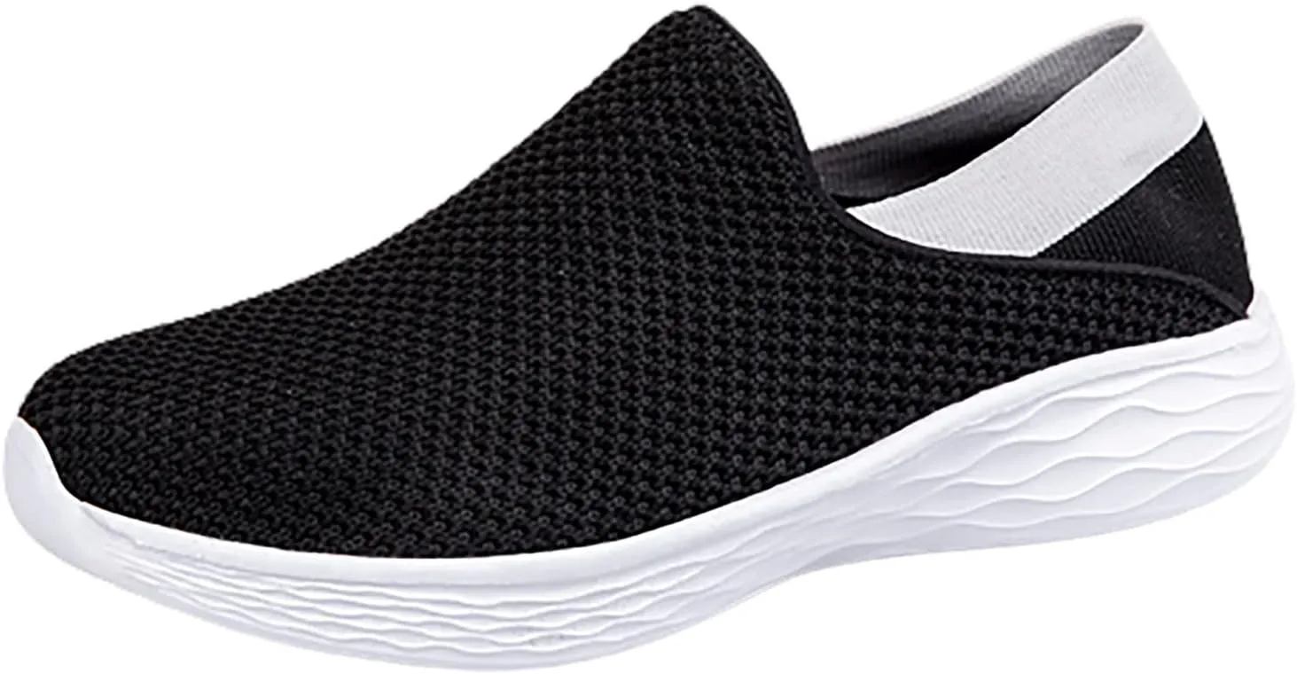 SBGMoSJ Womens Fashion Sneakers Black Wedge Women Slip On Sneakers Wide Width Nurse Shoes for Women Black Womens Sneakers 7.5 2023 Cycling Shoes Women Outdoor