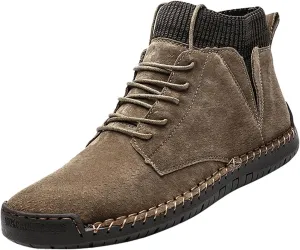Shoe Made with Natural Materials Winter Padded Men's British Large Size Casual Suede Handmade Foreign Trade Sport Shoes