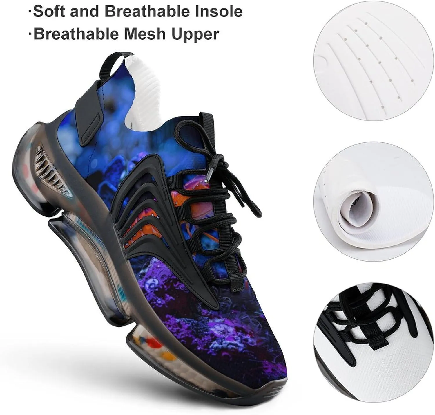 Shrimp Men's Running Shoes Lightweight Walking Shoe Breathable Sneaker
