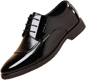 Sleek Derby Shoes for Men Genuine Leather Upper with Round Toe for Corporate Events & Evening Social Gatherings