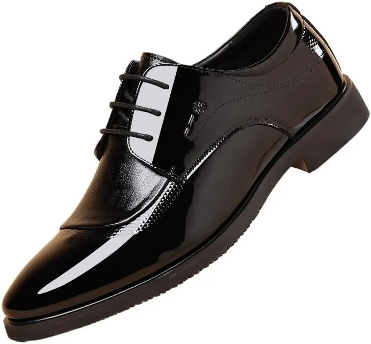 Sleek Derby Shoes for Men Genuine Leather Upper with Round Toe for Corporate Events & Evening Social Gatherings
