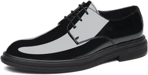 Slim Fit Men's Wingtip Oxford Dress Shoes Business Formal Wear Soft Leather Upper with Arch Support (Black, 10 US)