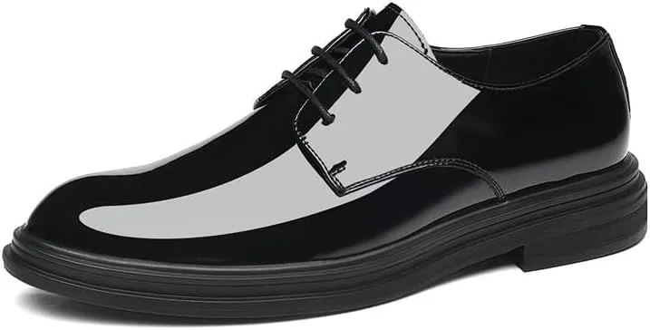 Slim Fit Men's Wingtip Oxford Dress Shoes Business Formal Wear Soft Leather Upper with Arch Support (Black, 10 US)