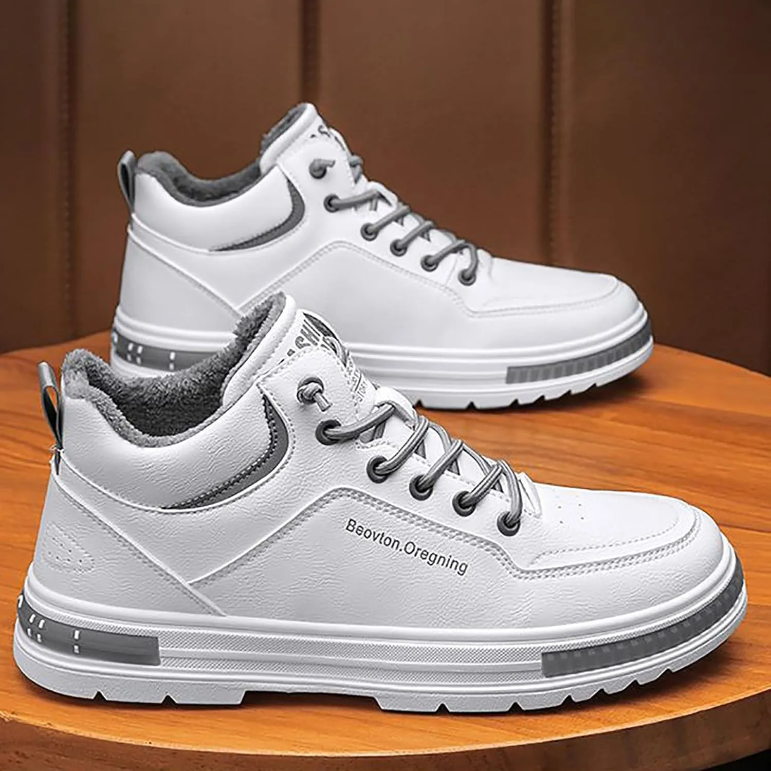 Sneakers Business Breathable Men and Winter High Top Casual Shoes Plush and Thick Cotton Shoes New Versatile Trendy