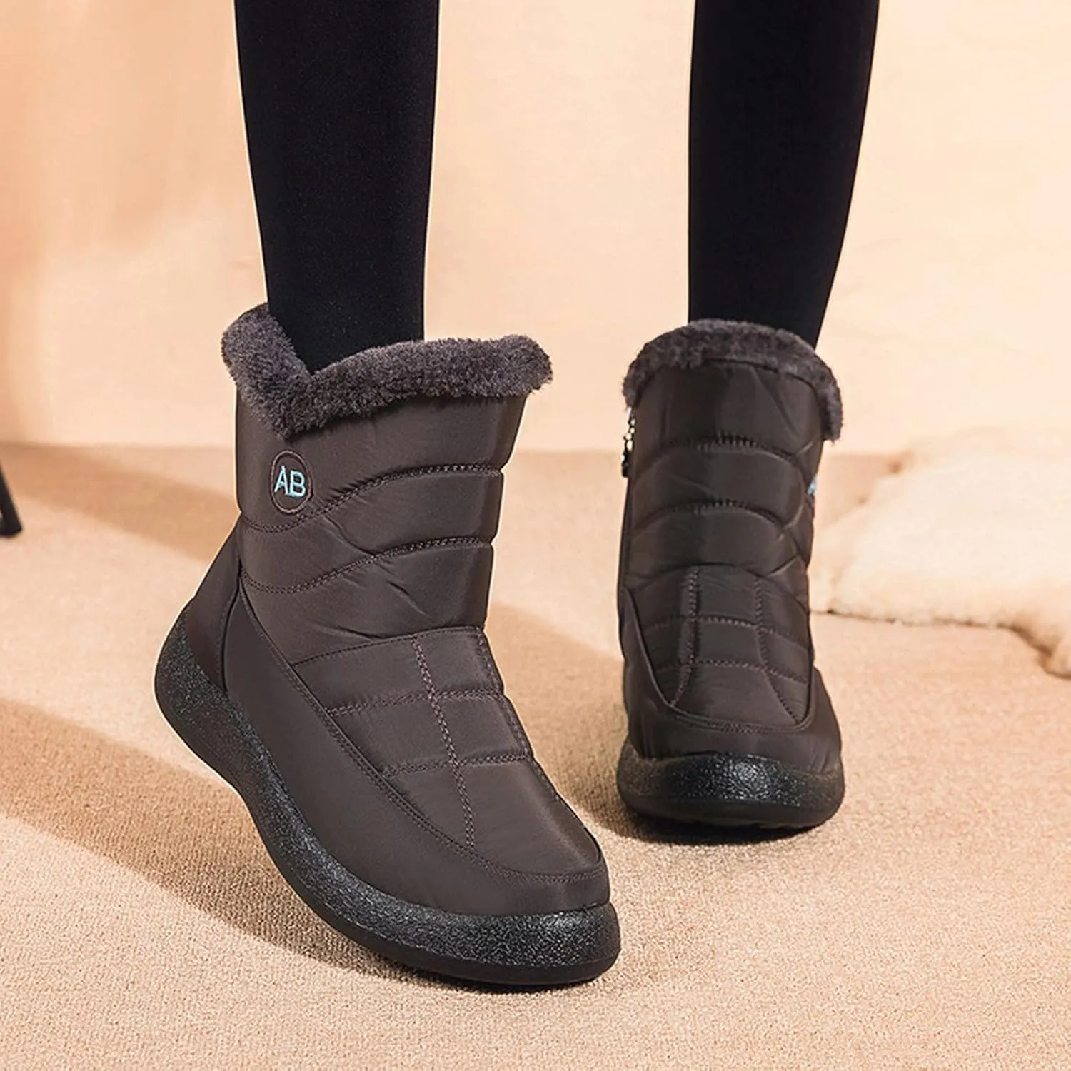 Snow Boots for Women Waterproof Slip On Warm Boots for Ladies Snow Boots Womens Winter Ankle Boots Ladies Womens Snow Boot Ankle Boots for Women Knee High Snow Booties Men