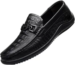 Sophisticated Men's Leather Oxford Shoes with Plain Toe and Durable Rubber Outsole for Business Wear