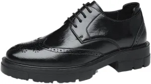 Sophisticated Men’s Oxford Style Dress Shoes for Corporate Events, Durable Leather Formal Footwear with Cushioned Insole for All-Day Wear