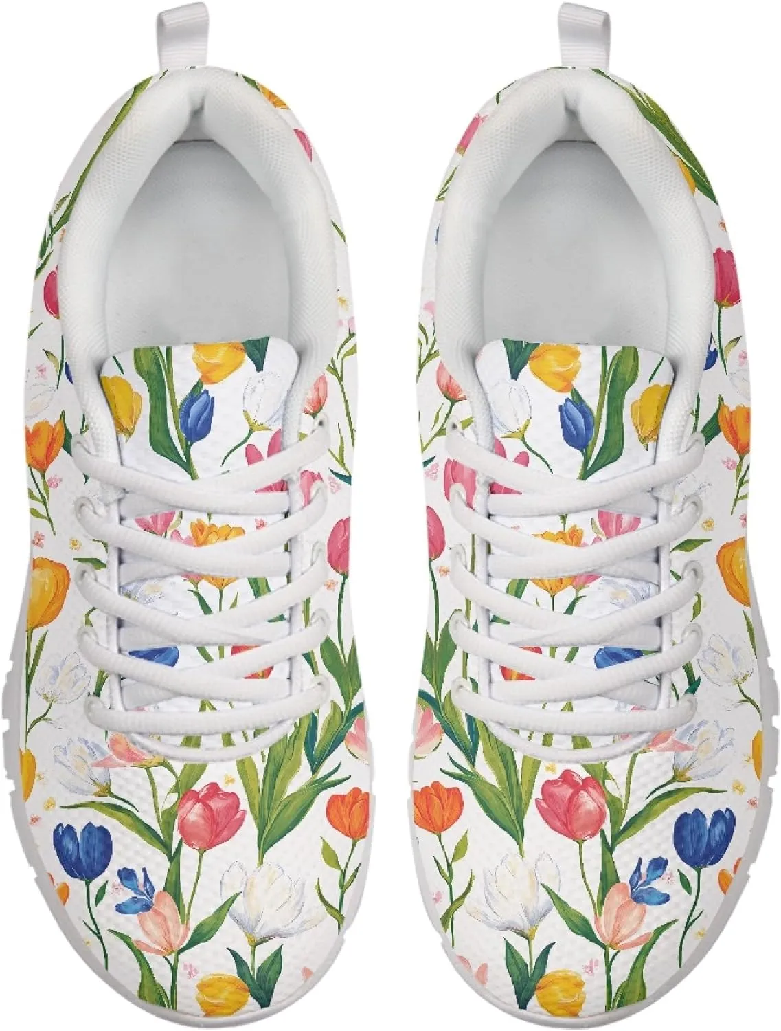 Sports Trainer Running Shoes for Women Teens Girls Causal Travel Sneaker Walking Low Heel Lace up Breathable Flexible