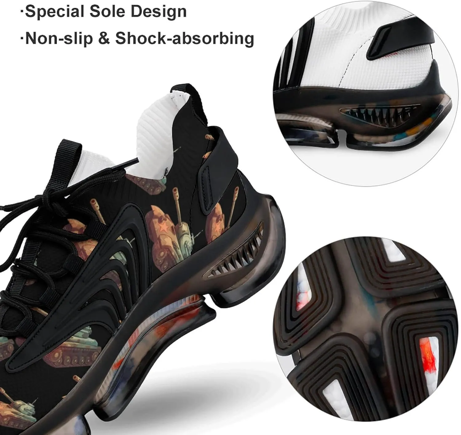 Tank Men's Running Shoes Lightweight Walking Shoe Breathable Sneaker
