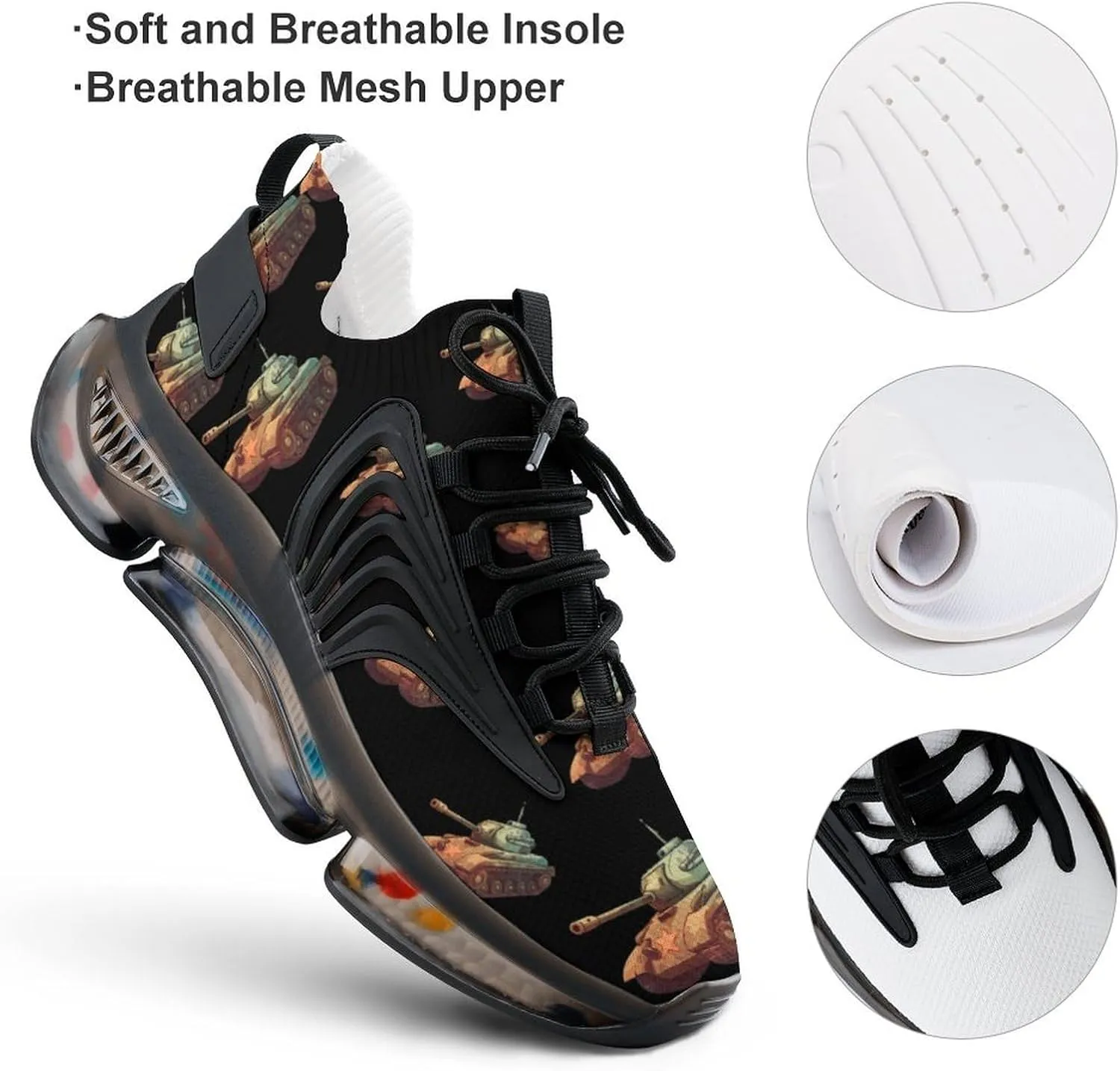 Tank Men's Running Shoes Lightweight Walking Shoe Breathable Sneaker