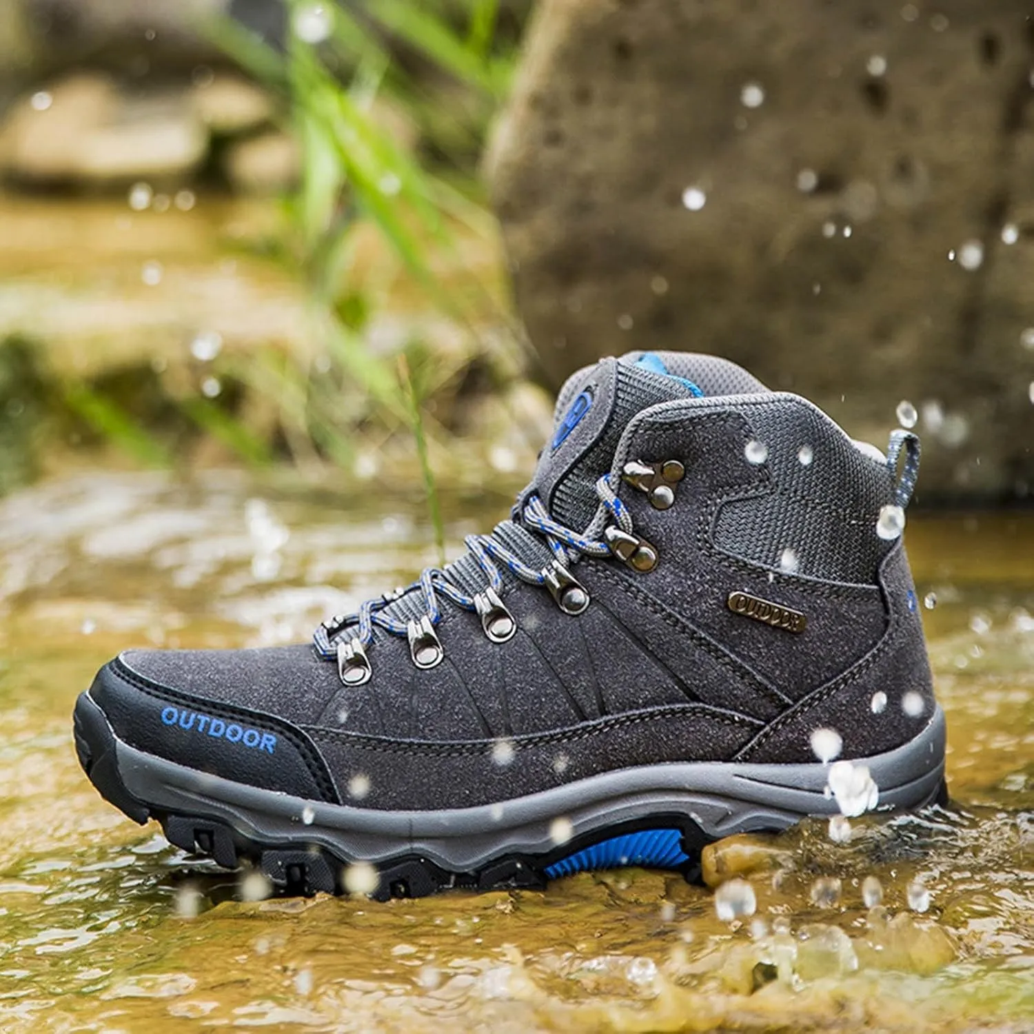 Tennis Walking Shoes Men's and Winter Breathable Outdoor Hiking Shoes High Top Hiking Sneakers