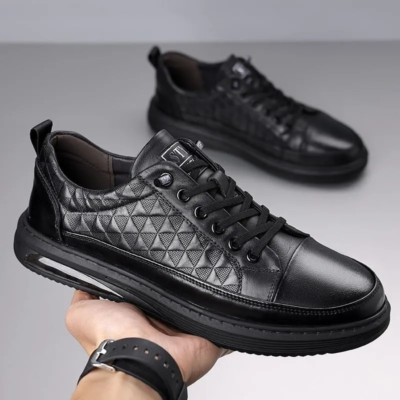 Timeless Men's Oxford Dress Shoes in Genuine Leather with Cap Toe Design and Sleek Finish